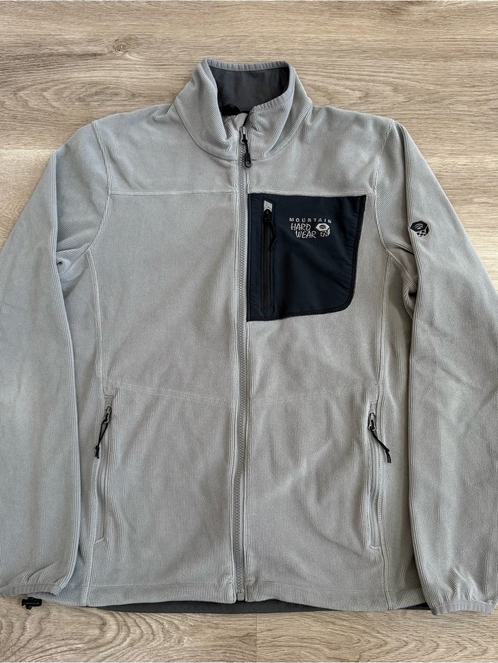 Mountain Hardwear Mens Strecker Lite Full Zip Fleece Jacket Mens Medium Gray